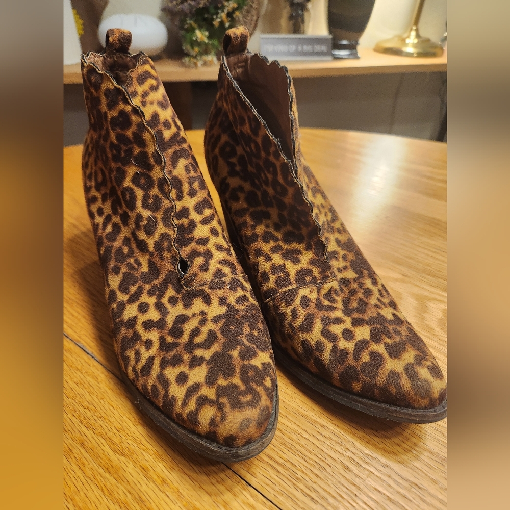Leopard Print Ankle Boots